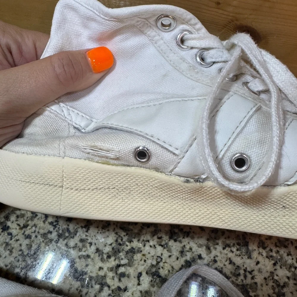 Gola Women size 7 Cream Canvas High-Top Sneakers‎